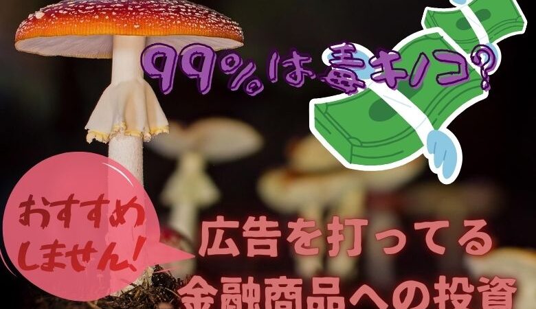 広告を打ってる金融商品への投資はおすすめしません