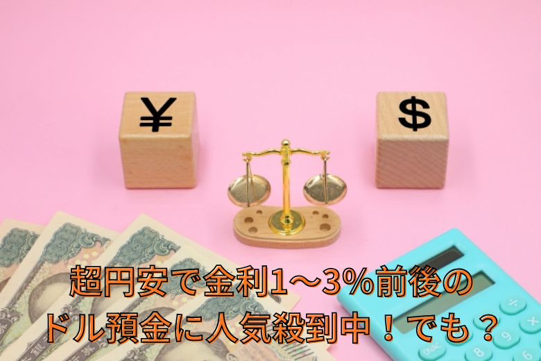 超円安で金利1～3％前後のドル預金に人気殺到中！でも？